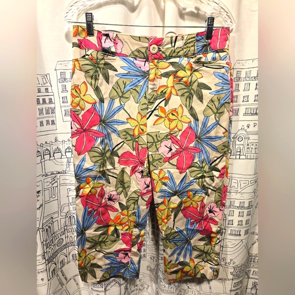 White Stag Pants - NWOT Women's White Stag Floral Capris Size 8 Petite